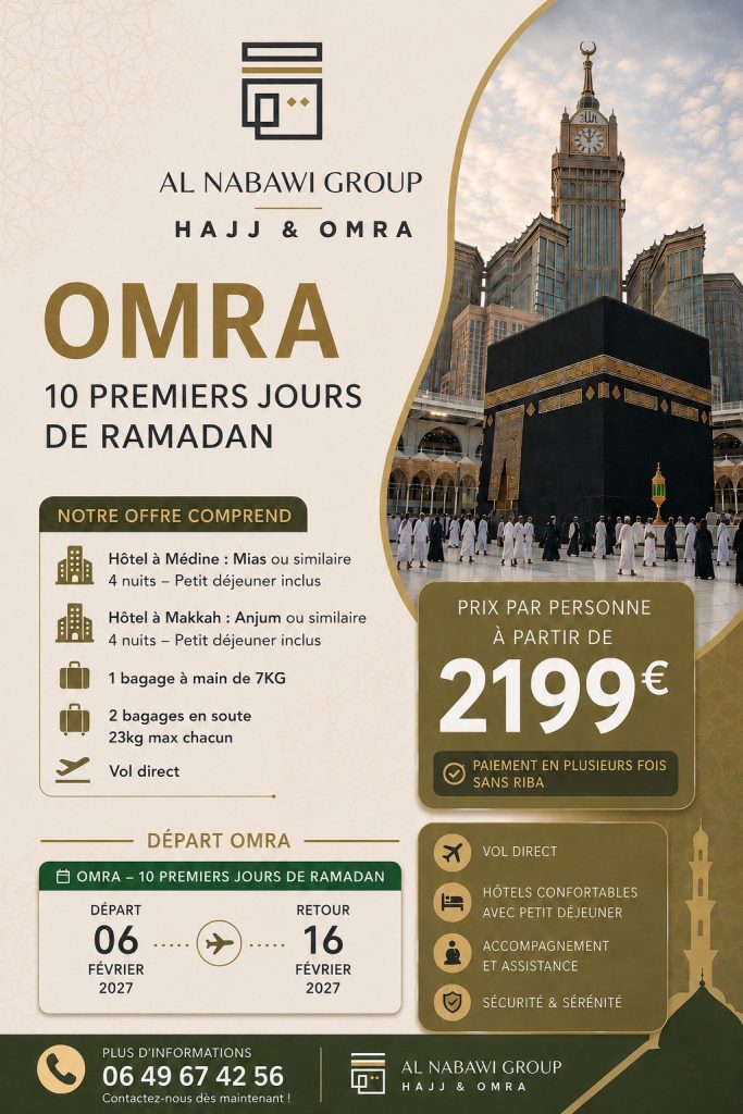 flyer omra 10 premiers jours du Ramadan