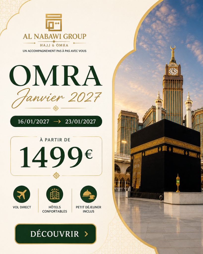 flyer omra 16 janvier au 23 janvier 2027