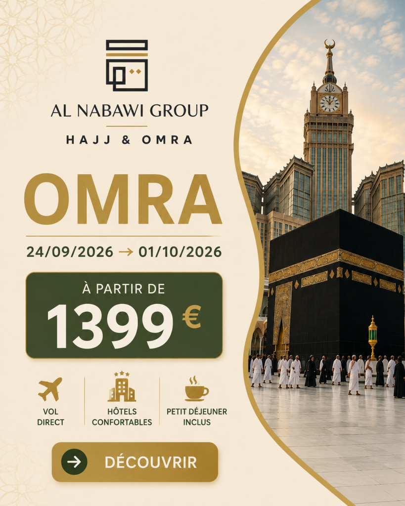 flyer omra 24 septembre 2026 au 01 octobre 2026